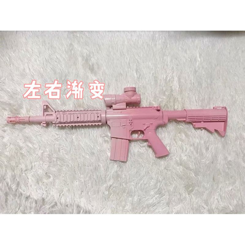 핑크 장난감 총 모델 M416 소총을 Shoot 수 없습니다 귀여운 로리타 액세서리 장식 코스프레 사진 소품 소녀 선물 파티